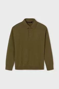 Детский свитер Mayoral из смесовой шерсти, зеленый