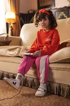 Детский свитер Mini Rodini из смесовой шерсти Coucou, оранжевый