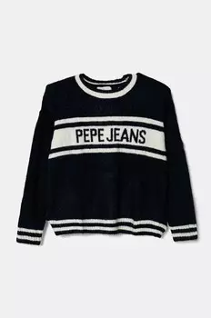 Детский свитер Pepe Jeans из смесовой шерсти WRENLEY, темно-синий