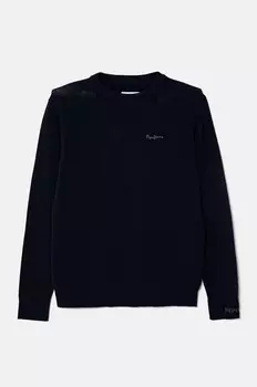 Детский свитер Pepe Jeans из смесовой шерсти TOTTENHAM CREW, синий