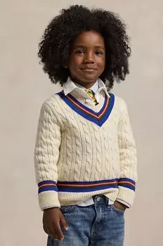 Детский свитер Polo Ralph Lauren из смесовой шерсти, бежевый