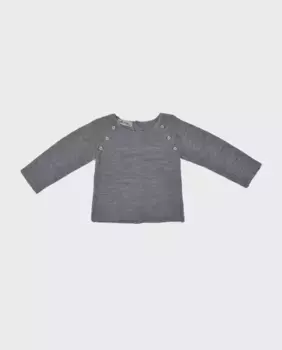Детский свитер с длинными рукавами и круглым вырезом La Ormiga, серый