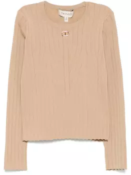 Детский свитер с логотипом TWINSET TWINSET Kids, нейтральный