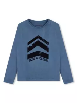 Детский свитер с логотипом Zadig & Voltaire Zadig & Voltaire Kids, синий