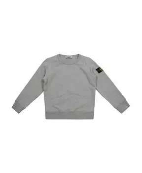 Детский свитер с нашивкой логотипом Stone Island, серый