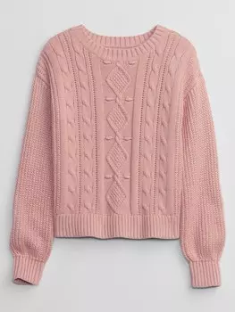 Детский свитер с узором Gap, розовый