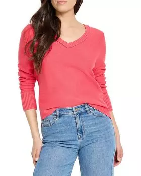 Детский свитер с V-образным вырезом и планкой NIC+ZOE, розовый