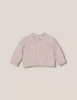 Детский свитер с завязками и деревянными пуговицами Gocco, цвет Piedra