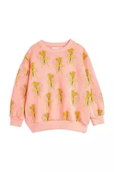 Детский свитшот Mini Rodini Зимние цветы, розовый