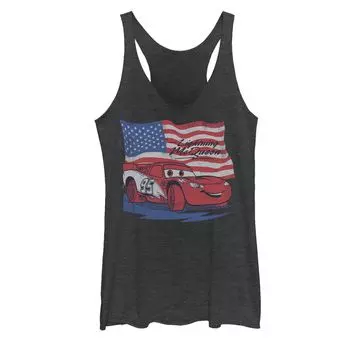 Детский танк Disney Pixar Cars Флаг США Молния Маккуин Ретро-графический танк Licensed Character