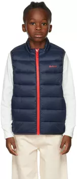 Детский темно-синий утепленный траловый жилет Barbour
