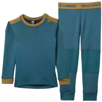 Детский термонабор K LIFA MERINO Helly Hansen, зеленый