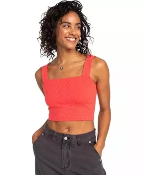 Детский топ без рукавов Hibiscus Roja с квадратным вырезом Roxy, розовый