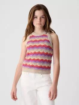 Детский топ крючком Gap, розовый