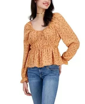 Детский топ с пышными рукавами и баской по краю Planet Gold