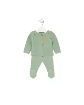 Детский трикотажный комплект с трикотажем и леггинсами Tous, зеленый