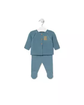 Детский трикотажный комплект с трикотажем и леггинсами Tous, синий