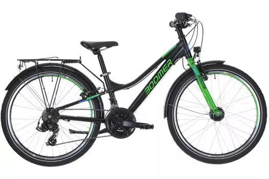 Детский велосипед Boomer RACER 24 - 24 дюймов - Diamant - 2024, цвет Schwarz|black/green/blue
