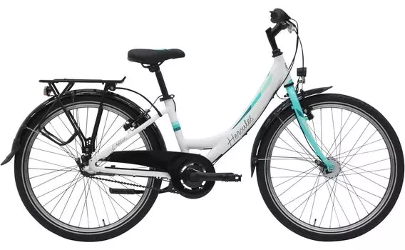 Детский велосипед Hercules Pippa R7 - 24 дюймов - Tiefeinsteiger - 2023, цвет Wei|white glossy