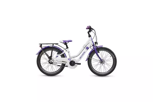 Детский велосипед S'cool chiX twin 20 7-Gang - 20 дюймов - Tiefeinsteiger - 2025, цвет Wei|white/purple