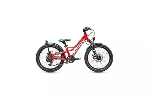 Детский велосипед S'cool faXe Disc 20 7-Gang - 20 дюймов - Diamant - 2023, цвет Rot|Red/Light Blue