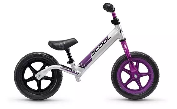 Детский велосипед S'cool pedeX Race Light - 12 дюймов - 2025, цвет Silber|silver/purple