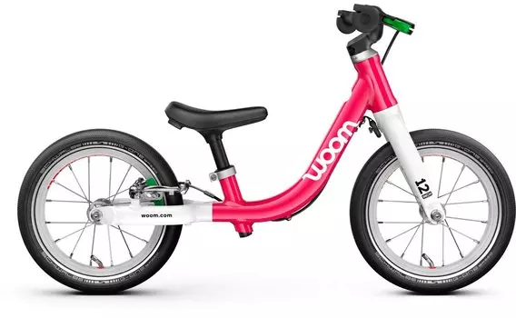 Детский велосипед WOOM GO 1 - 12 дюймов - 2025, цвет Pink|hot pink