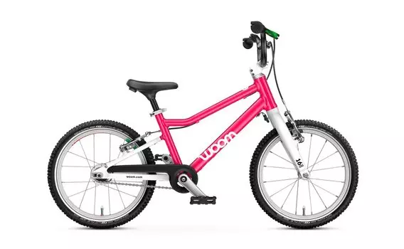 Детский велосипед WOOM GO 3 Automagic - 16 дюймов - 2025, цвет Pink|hot pink
