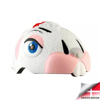 Детский велосипедный шлем | Белый кролик | Сумасшедшая безопасность | EN1078 протестирован CRAZY SAFETY, цвет weiss