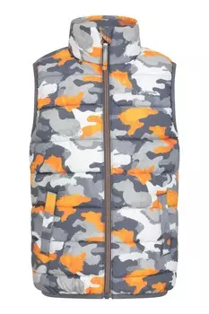 Детский водостойкий стеганый жилет с принтом «роко» Mountain Warehouse, серый