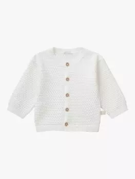 Детский вязаный кардиган Benetton, цвет Offwhite