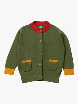 Детский вязаный кардиган из органического хлопка Little Green Radicals, зеленый