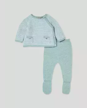 Детский вязаный комплект Coconut El Corte Ingls, зеленый