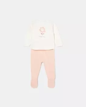 Детский вязаный комплект из свитера и леггинсов El Corte Ingls, розовый