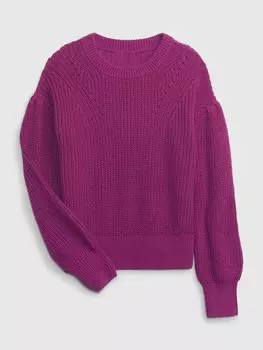 Детский вязаный свитер Gap, фиолетовый