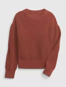 Детский вязаный свитер Gap, коричневый