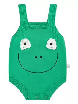 Детский вышитый комбинезон Stella McCartney Kids, зеленый