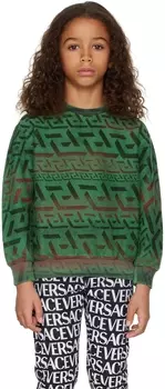 Детский зеленый свитер \La Greca\"" Versace