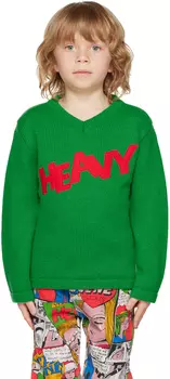 Детский зеленый тяжелый свитер ERL