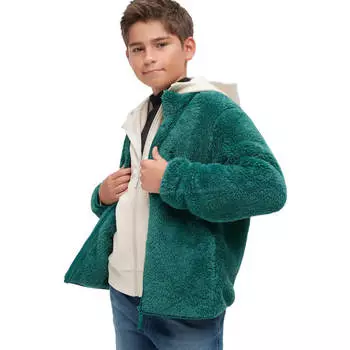Детский жакет Uniqlo Fluffy Fleece Zipped, зеленый