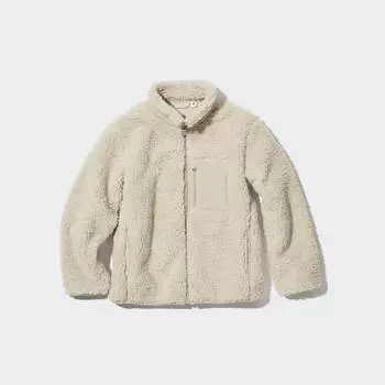 Детская куртка Uniqlo Windproof Fleece, светло-бежевый