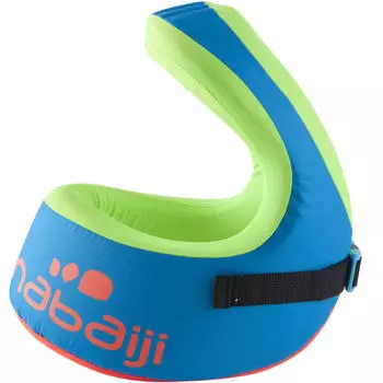 Детский жилет для плавания 15-25 кг пенопласт синий зеленый Nabaiji