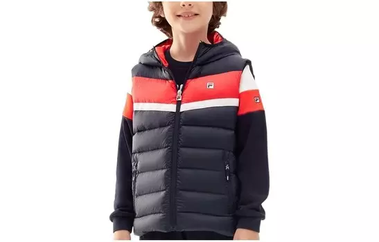 Детский жилет ФИЛА FILA, цвет темно-синий