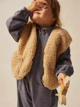 Детский жилет из органического хлопка borg от alma Claude & Co, песочный