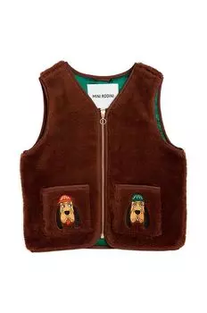 Детский жилет Mini Rodini, коричневый