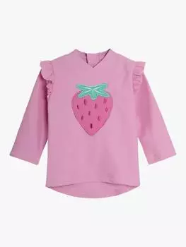 Детский жилет с клубничной сыпью с длинным рукавом JoJo Maman Bb, розовый