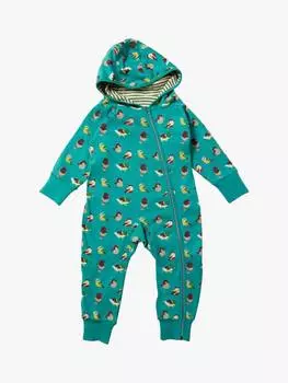 Детское адаптивное реверсивное хлопчатобумажное боди Little Green Radicals, цвет Teal/Multi