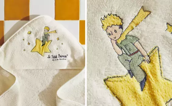 Детское банное полотенце с капюшоном Le Petit Prince Zara Home, цвет Oyster White