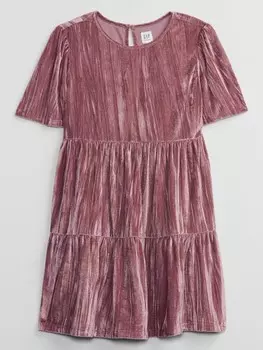 Детское бархатное платье Gap, розовый
