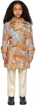 Детское бежевое пальто Finn Burberry